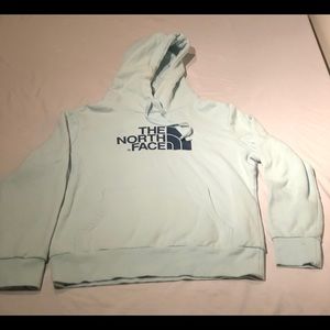 The North Face tiffany blue logo hoodie